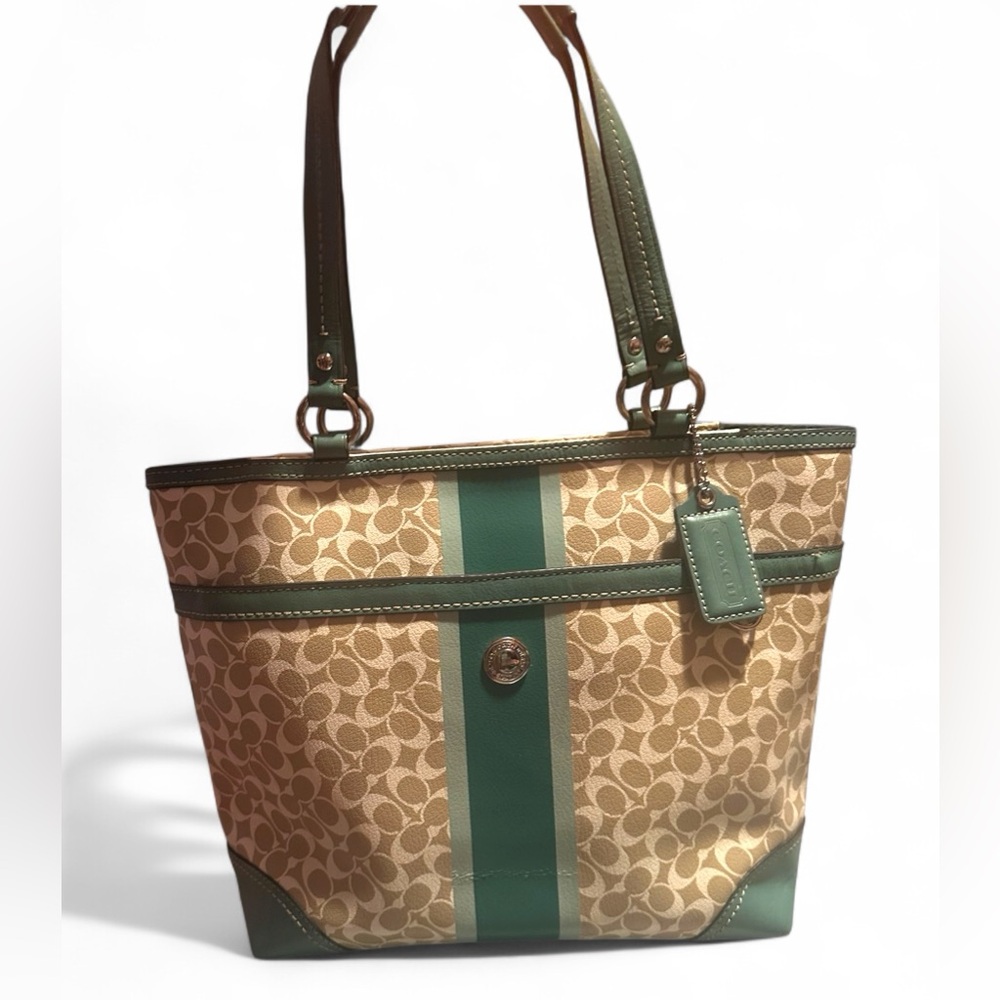 Coach Heritage Leather Shoulder Tote
